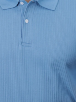 Blue Ribbed Polo