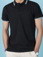 Solid Black Polo