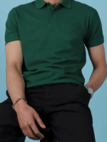 Green Embroidery Polo