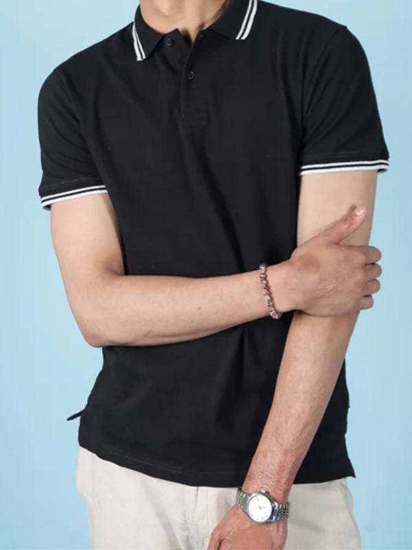 Solid Black Polo