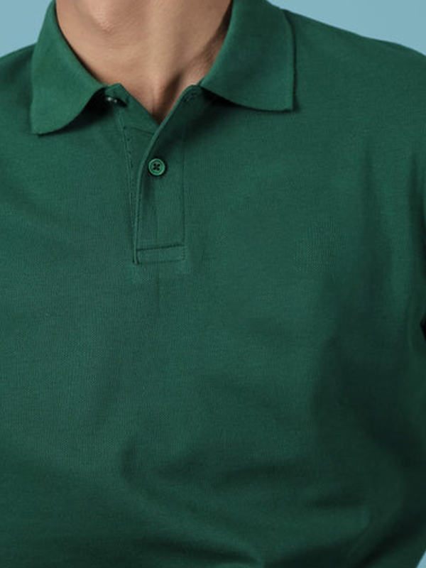 Green Embroidery Polo