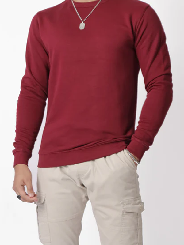 Solid Maroon Sweatshirt