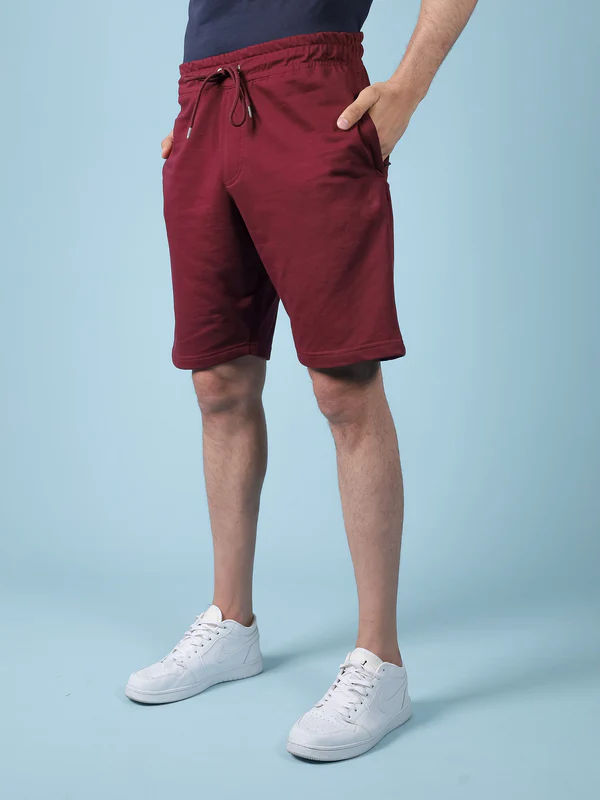 Solid Maroon Shorts